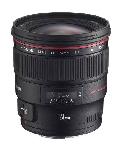 CANON LENS EF 1:1.4 II 24mm USM  
AT 3 10 1 3 8 1 I 22 11 4 4 11 22 ft m s  
ULTRASONIC AF MF  
24mm