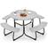Alt View 9. Gymax - Gymax Outdoor Picnic Table Portable Picnic Table Bench w/ 4 Benches & Umbrella Hole Grey - Grey.