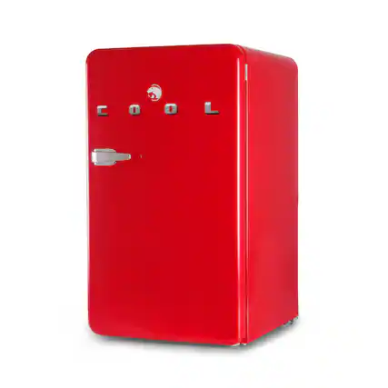 Front. Commercial Cool - COMMERCIAL COOL 3.2 Cu. Ft. Refrigerator With Freezer, Vintage Style Refrigerator - Red.
