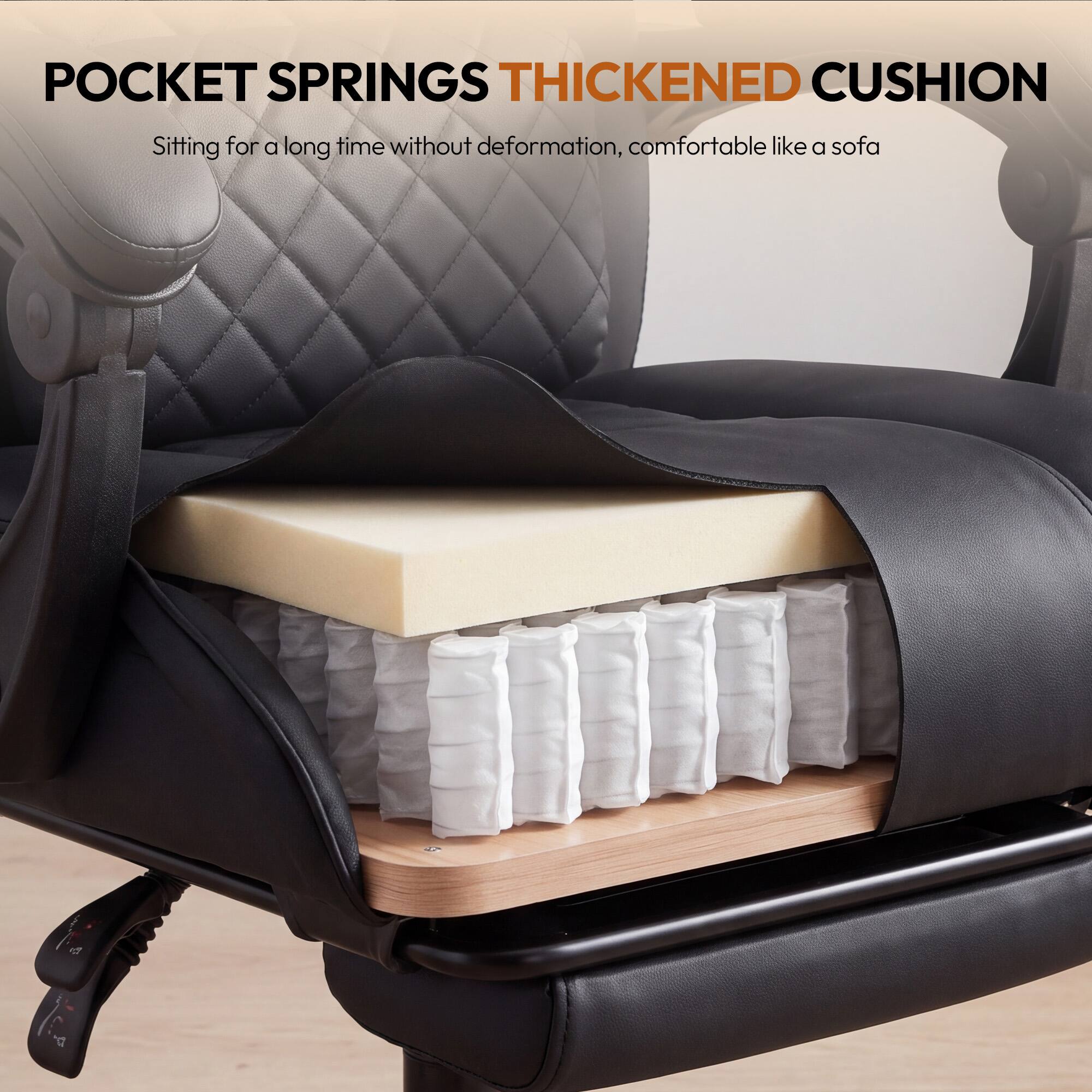 POCKET SPRINGS THICKENED CUSHION

Sitting for a long time without deformation, comfortable like a sofa