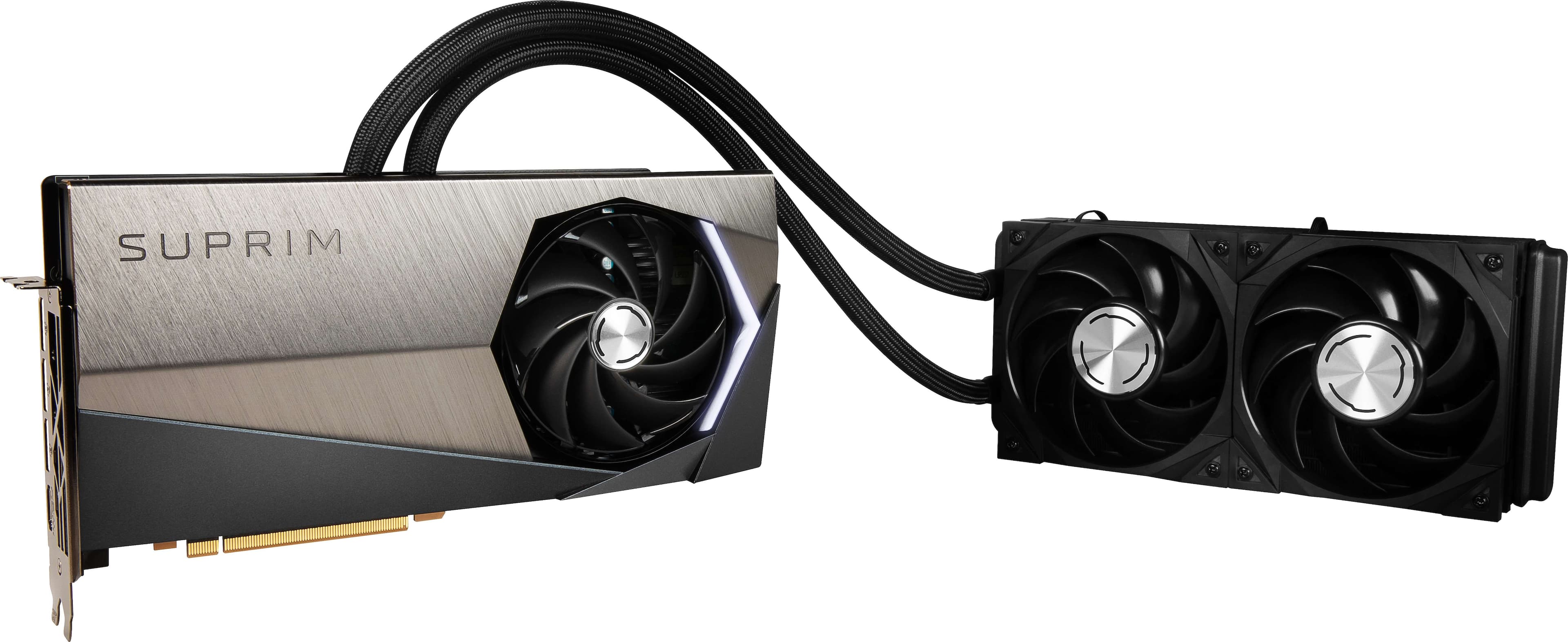 Alt View 11. MSI - NVIDIA GeForce RTX 4090 SUPRIM LIQUID X 24G 24GB DDR6X PCI Express 4.0 Graphics Card - Silver.