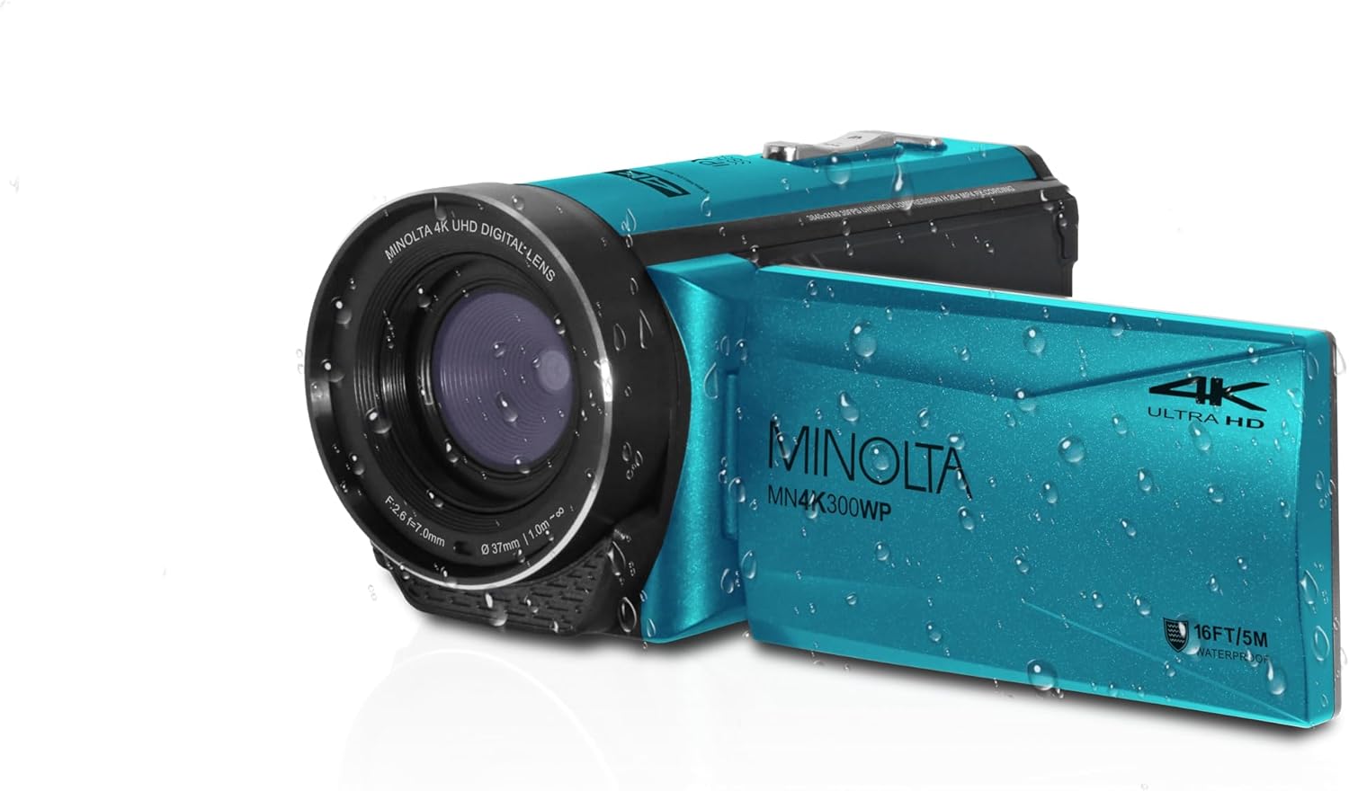 4K Waterproof Camcorder 本体 Minolta MN4K300WP 4K Ultra HD / 56 MP Waterproof Camcorder Blue
