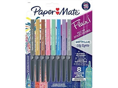 Paper Mate - Flair Felt Pens, Medium Point, Assorted Inks, 8/Pack (2134319) price history on PriceWatchPro