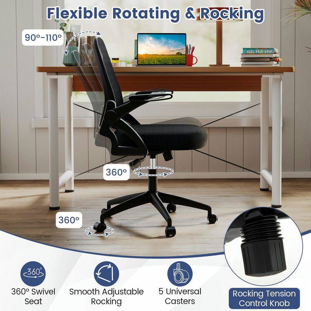 Flexible Rotating & Rocking

90°-110°

360° Swivel Seat

Smooth Adjustable Rocking

5 Universal Casters

Rocking Tension Control Knob