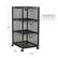 Left. Mind Reader - Cart with Drawers, Laundry Organizer, Storage, Rolling, Bathroom, Kitchen, Metal Mesh, 11"L x 14"W x 25"H - Black.