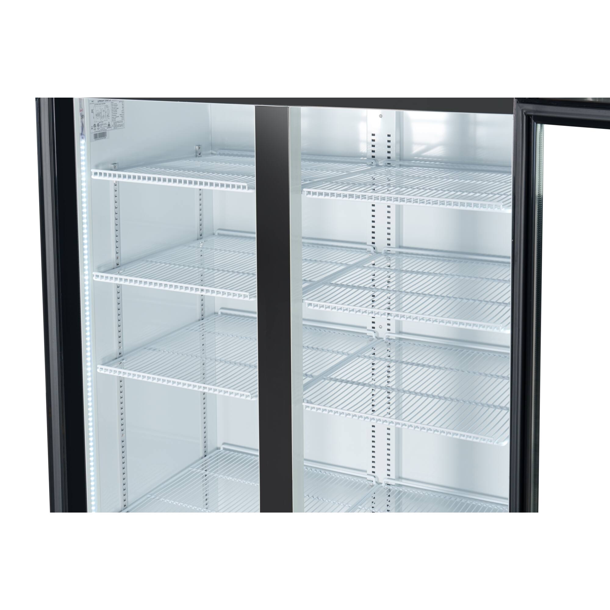 Alt View 3. Koolmore - 45 in. Two Glass Door Merchandiser Refrigerator - 35 Cu. Ft. (MDR-2GD-35C) - Black.