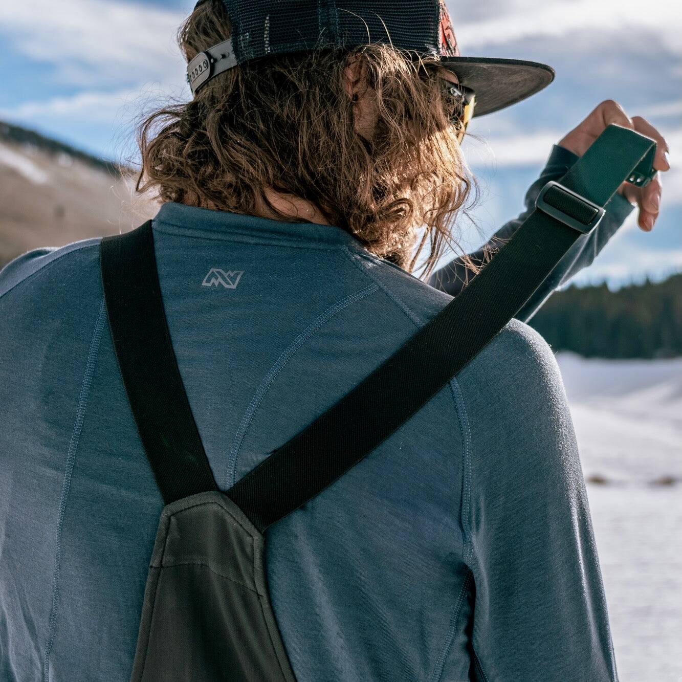 Alt View 4. Mobile Warming - App Controlled Men's BaseLite Heated Baselayer Shirt - Arctic Blue.