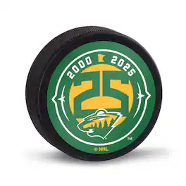 WinCraft - Minnesota Wild 25th Anniversary Alternate Logo Hockey Puck - Multicolor
