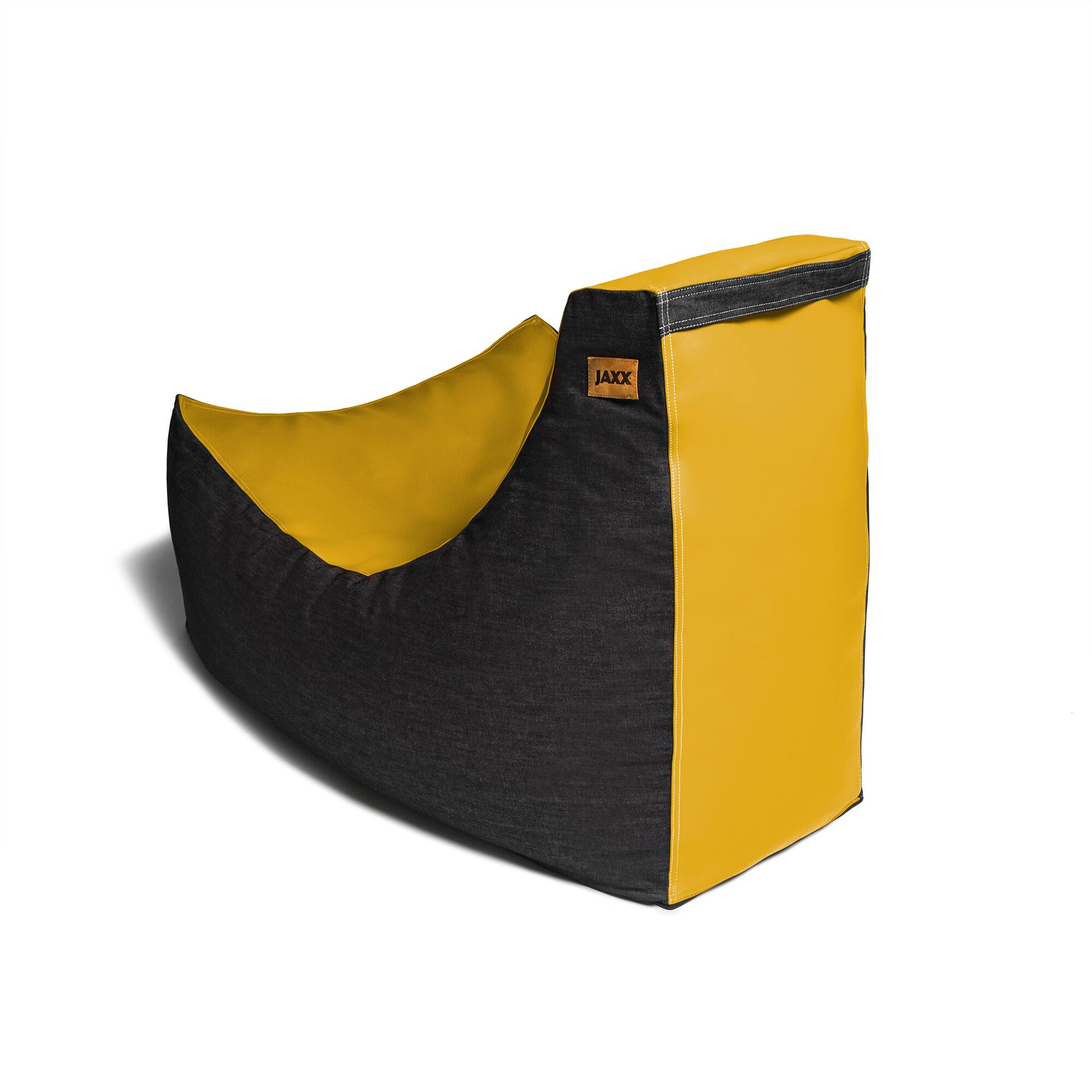 Angle. Jaxx - Jaxx Pixel Gamer Chair - Game Room / Home Theater Bean Bag Chair, Yellow - Yellow.
