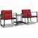 Left. Costway - 3PCS Patio Rattan Furniture Set Rocking Chairs Cushioned Sofa - Burgundy.