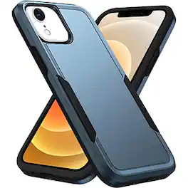 Entronix - iPhone XR Case - Soft-Touch Dual-Layer Protective Cover - Blue