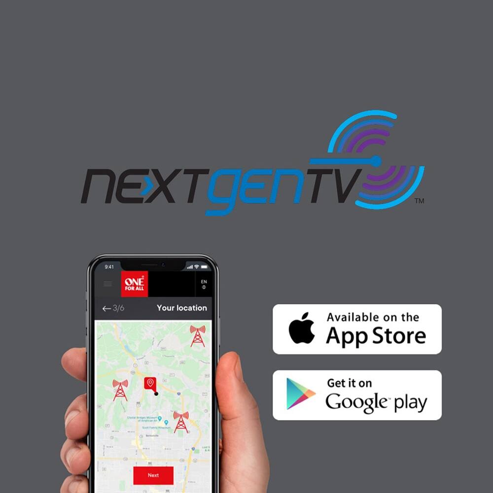 NEXTGENTV™

9:41

ONE FOR ALL

EN
3/6

Your location

Available on the App Store

Get it on Google play

Next