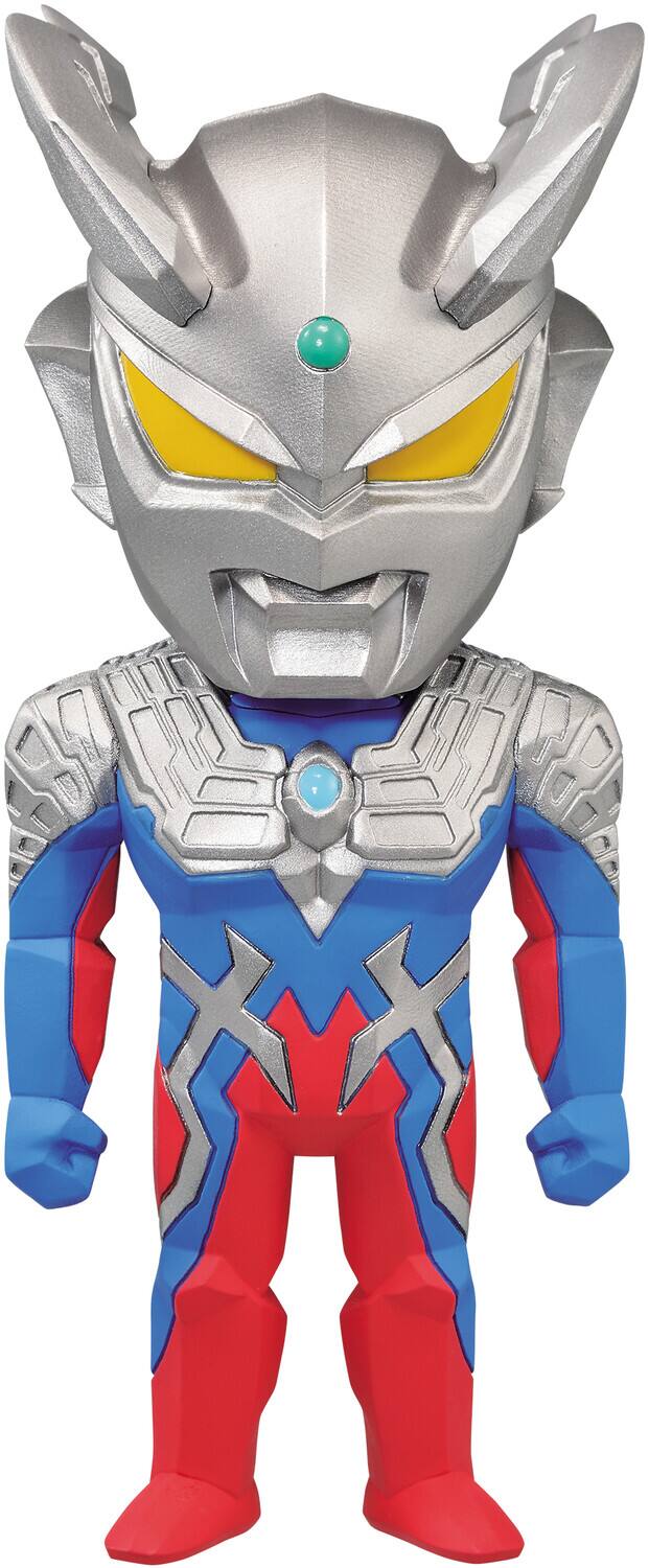 Front. PopMarket - BanPresto - Ultraman Zero - Poligoroid - Ultraman Zero Statue   - Collectibles - Multicolor.