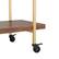 Alt View 21. Martha Stewart - Liam Mobile 2 Tier Printer Cart with Side Storage - Walnut/Polished Brass Frame.