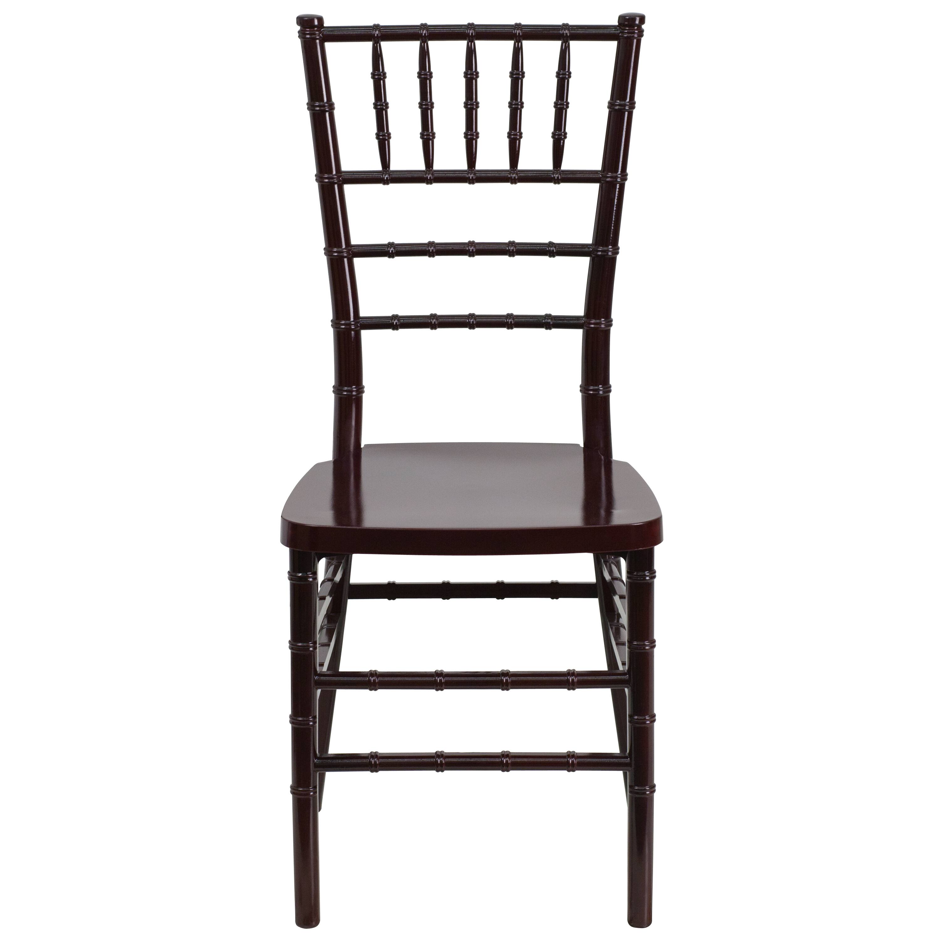Alt View 7. Emma + Oliver - Wedding & Event Resin Stacking Chiavari Dining Chair - Mahogany.