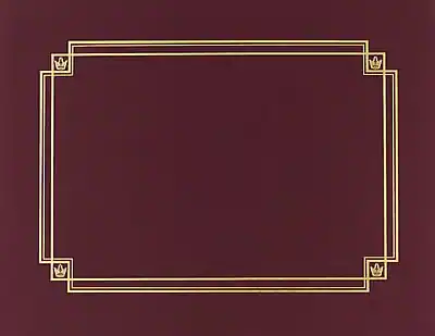 Front. Great Papers - Great Papers Certificate Holders, 12", Burgundy, 3/Pack (939503) - Burgundy.