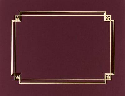 Front. Great Papers - Great Papers Certificate Holders, 12", Burgundy, 3/Pack (939503) - Burgundy.