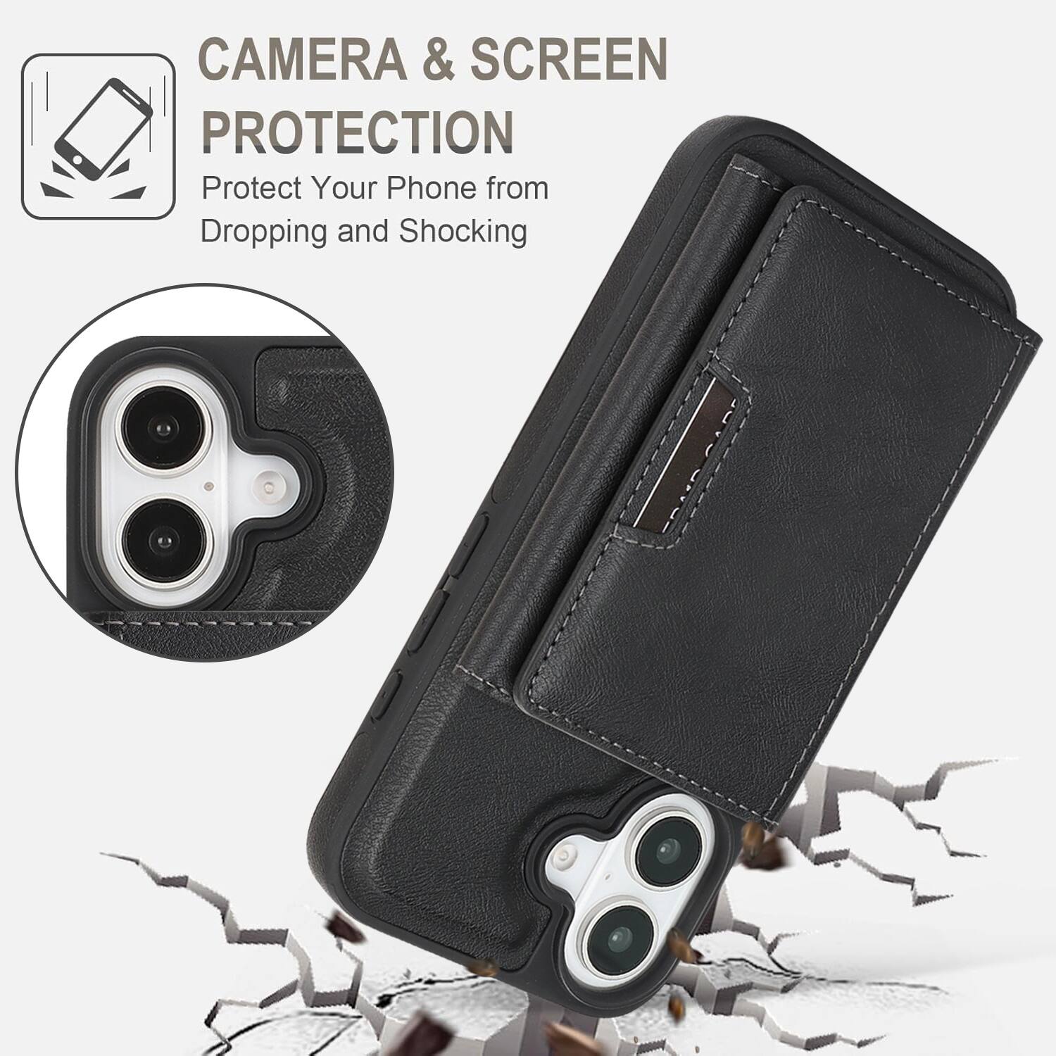 CAMERA & SCREEN PROTECTION  
Protect Your Phone from Dropping and Shocking