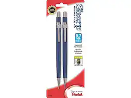 Pentel - Sharp Mechanical Pencil, 0.7mm, #2 Medium Lead, 2/Pack - Black