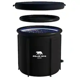 POLAR DIVE USA - Portable Ice Bath Tub - Black