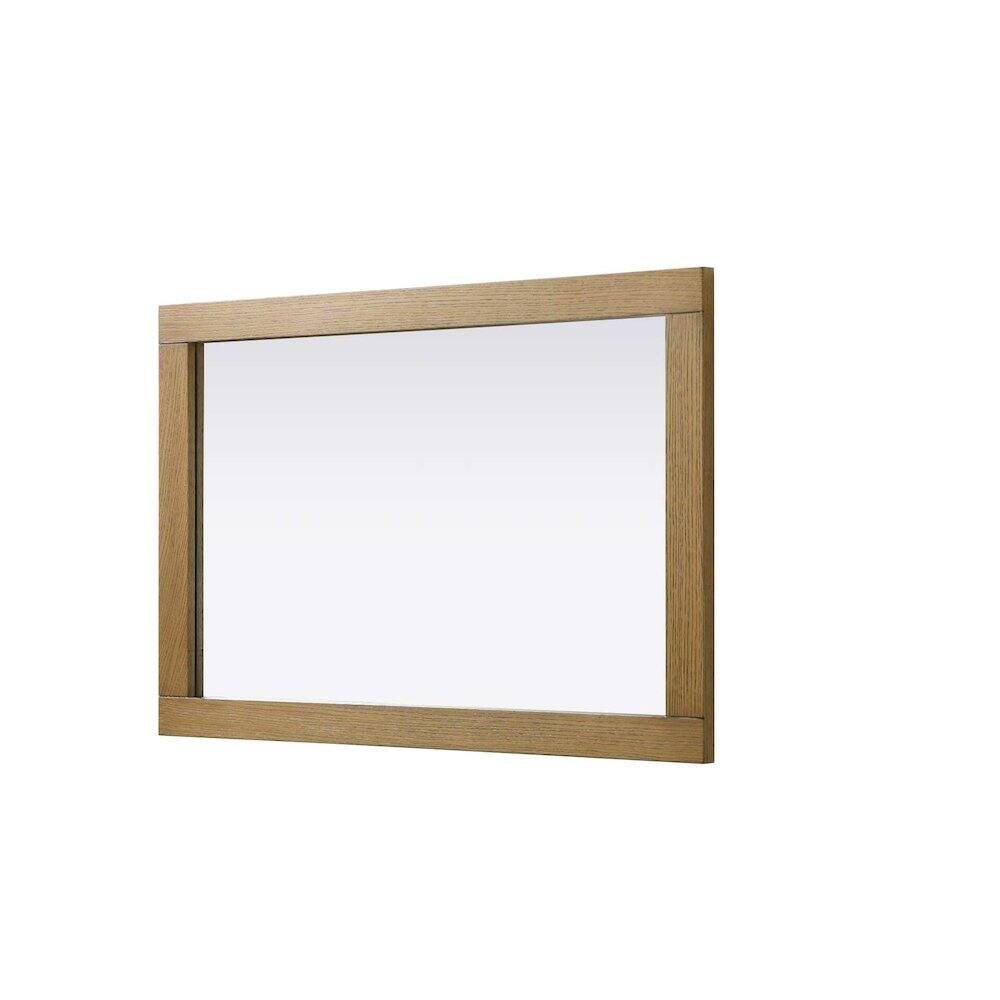 Alt View 1. Elegant Kitchen and Bath - Noah Wooden Rectangle Mirror 24 x 36 in Honey Teak - Honey Teak.