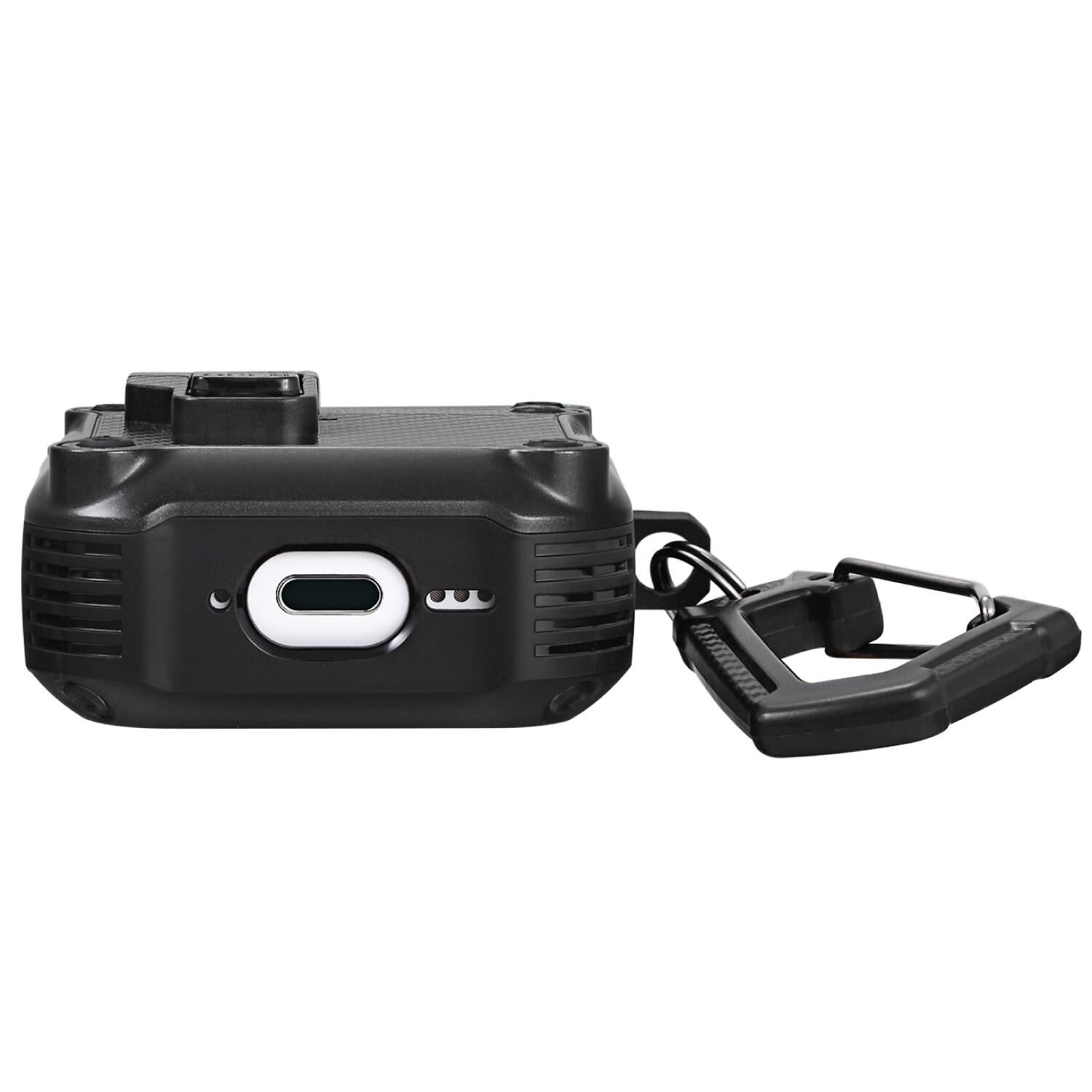 Alt View 6. Vena - For Apple Airpods 4 Case Cover, Airpods Case 4 Carbon Fiber Pattern Case 4th Generation Auto Open Lock, Black - Black.