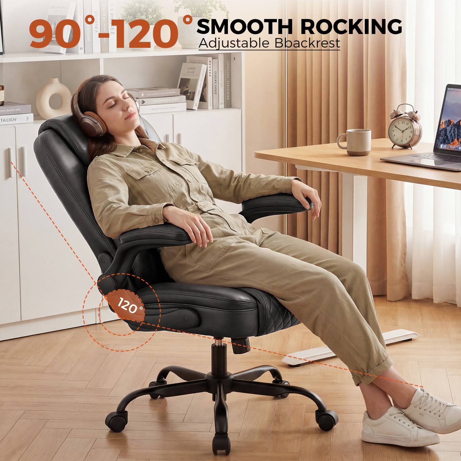 90°-120° SMOOTH ROCKING Adjustable Bbackrest