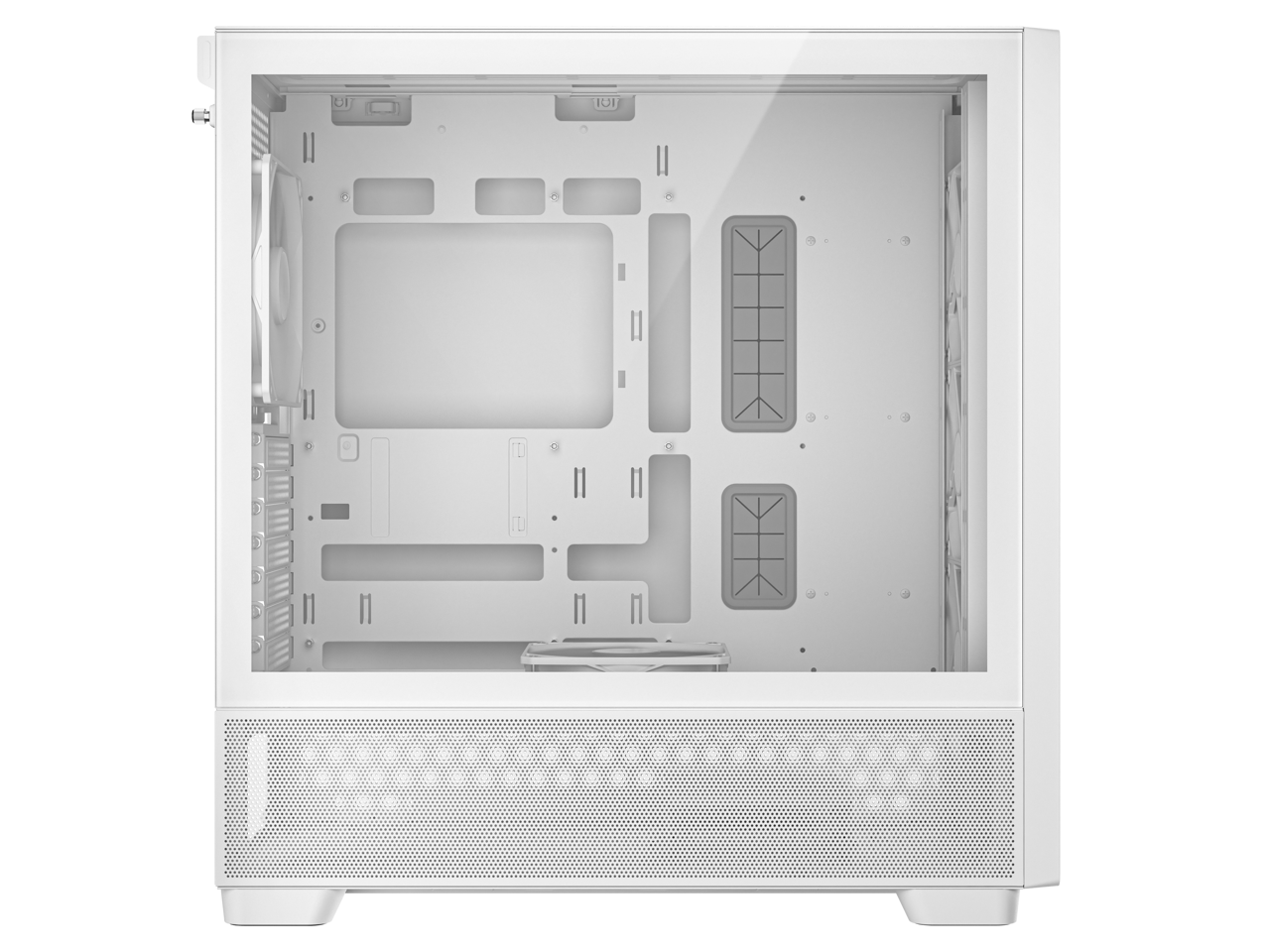 Alt View 9. Antec - Antec FLUX Wood White, 5 PWM Fans, High-Airflow Front, Type-C, 420mm Radiator, Up to 9 Fans, Mid-Tower E-ATX Case - White.