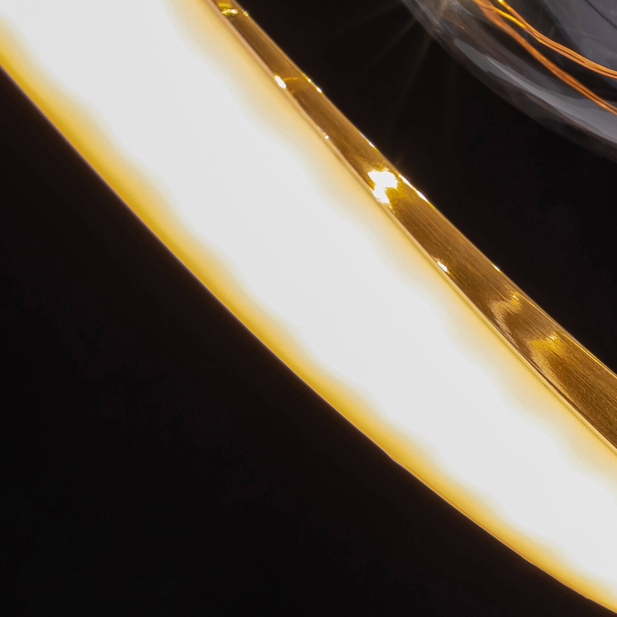 Alt View 4. Siljoy - 40 in. 4-Light Gold Modern Dimmable LED Chandelier Linear Pendant Light Fixture with Remote for Dining Room - Gold.