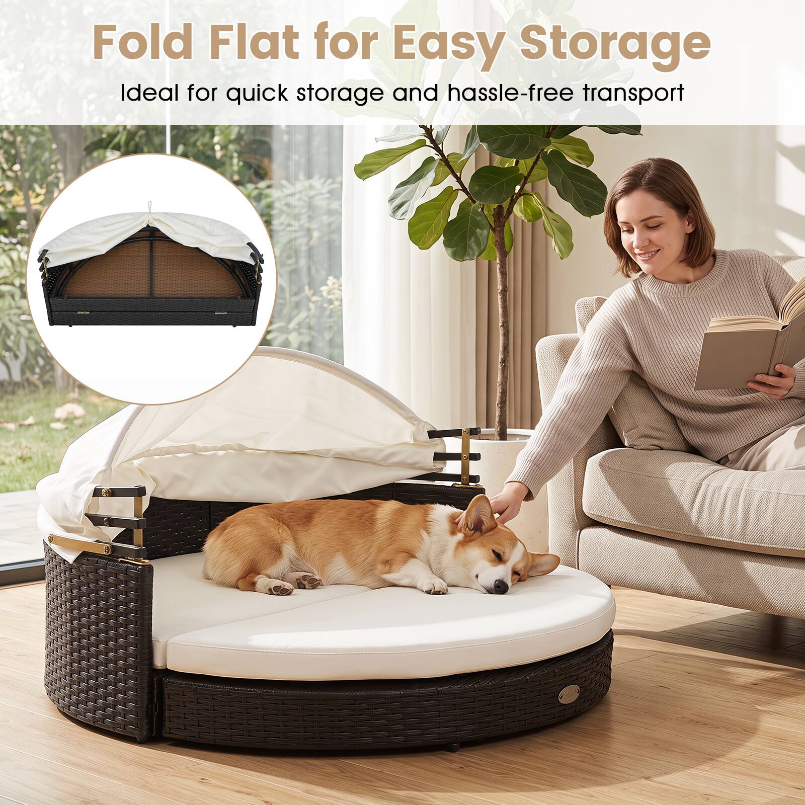 Fold Flat for Easy Storage  
Ideal for quick storage and hassle-free transport