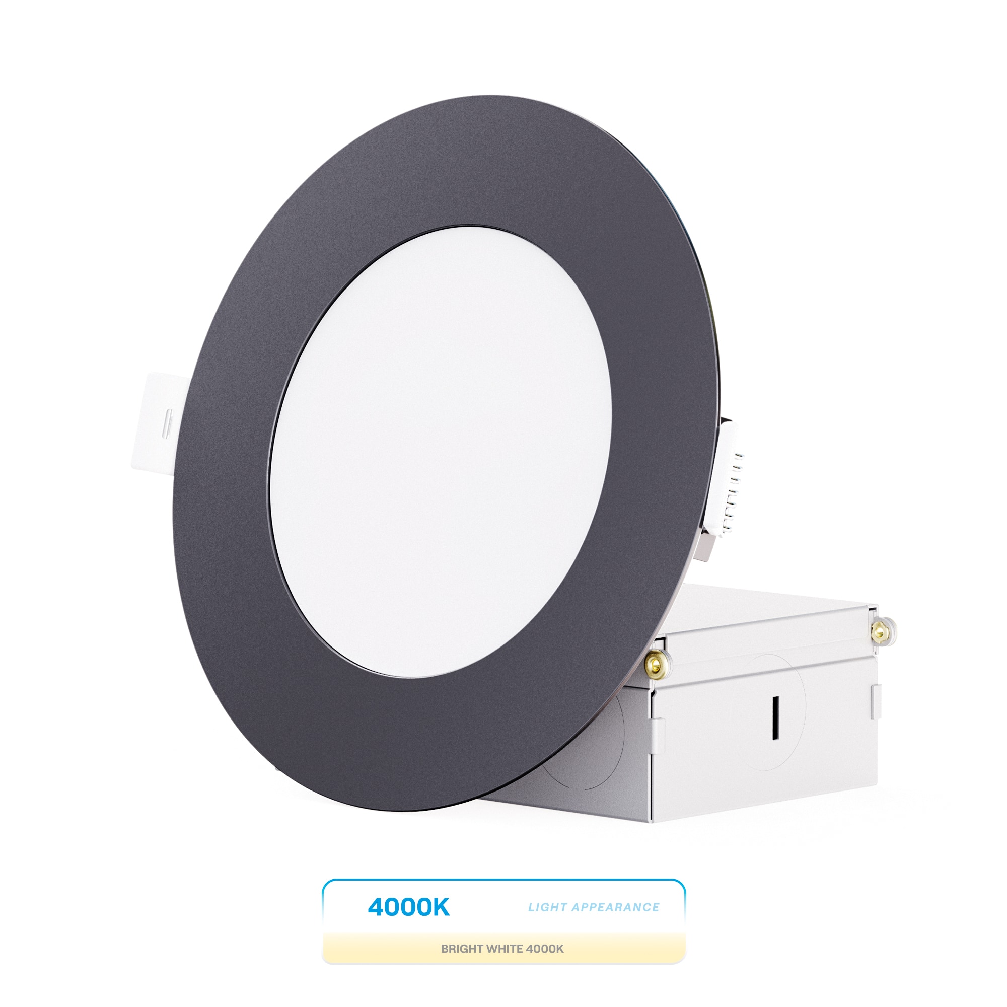 Infibrite - 4 In. Ultra-Thin Recessed LED Downlight 9W 750LM Adjustable white Wet Rated, Triac Dimmable Trim 24-Pack - Black price history on PriceWatchPro