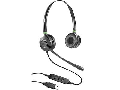 Spracht - Wired Noise Canceling Stereo On Ear Computer Headset, (HS-WD-USB-2) - Black