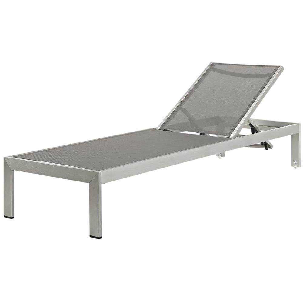 Outdoor Escape - Aluminum Patio Lounge Chair With Adjustable Backrest For Outdoor Use - Gray price history on PriceWatchPro