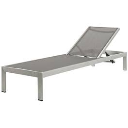 Outdoor Escape - Aluminum Patio Lounge Chair With Adjustable Backrest For Outdoor Use - Gray