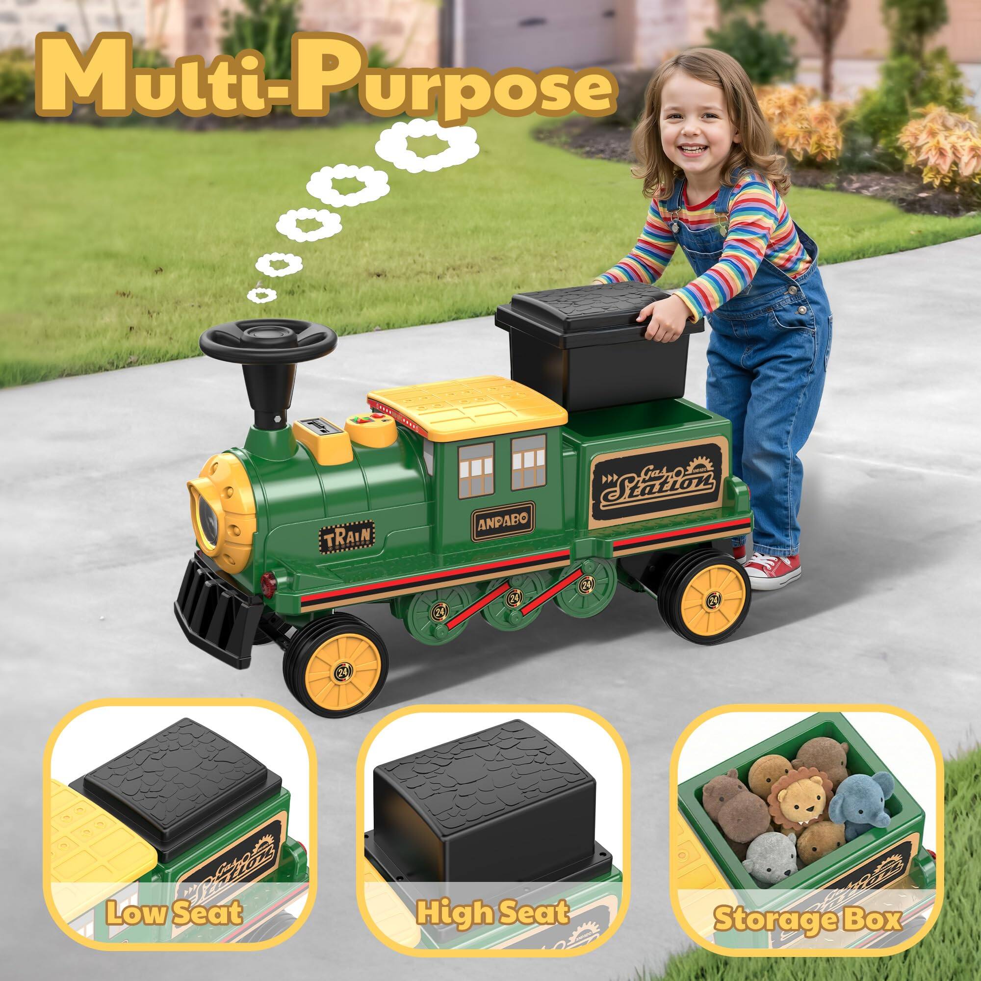 Multi-Purpose  
TRAIN  
ANPABO  
Gassy Station  
Low Seat  
High Seat  
Storage Box