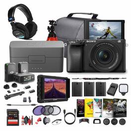 Sony - a6100 Mirrorless Camera with 16-50mm f/3.5-5.6 II Lens - Bundle (International Version) - Black