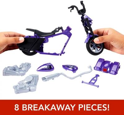 Collectible WWE Wrekkin' Boneyard Slamcycle with 6