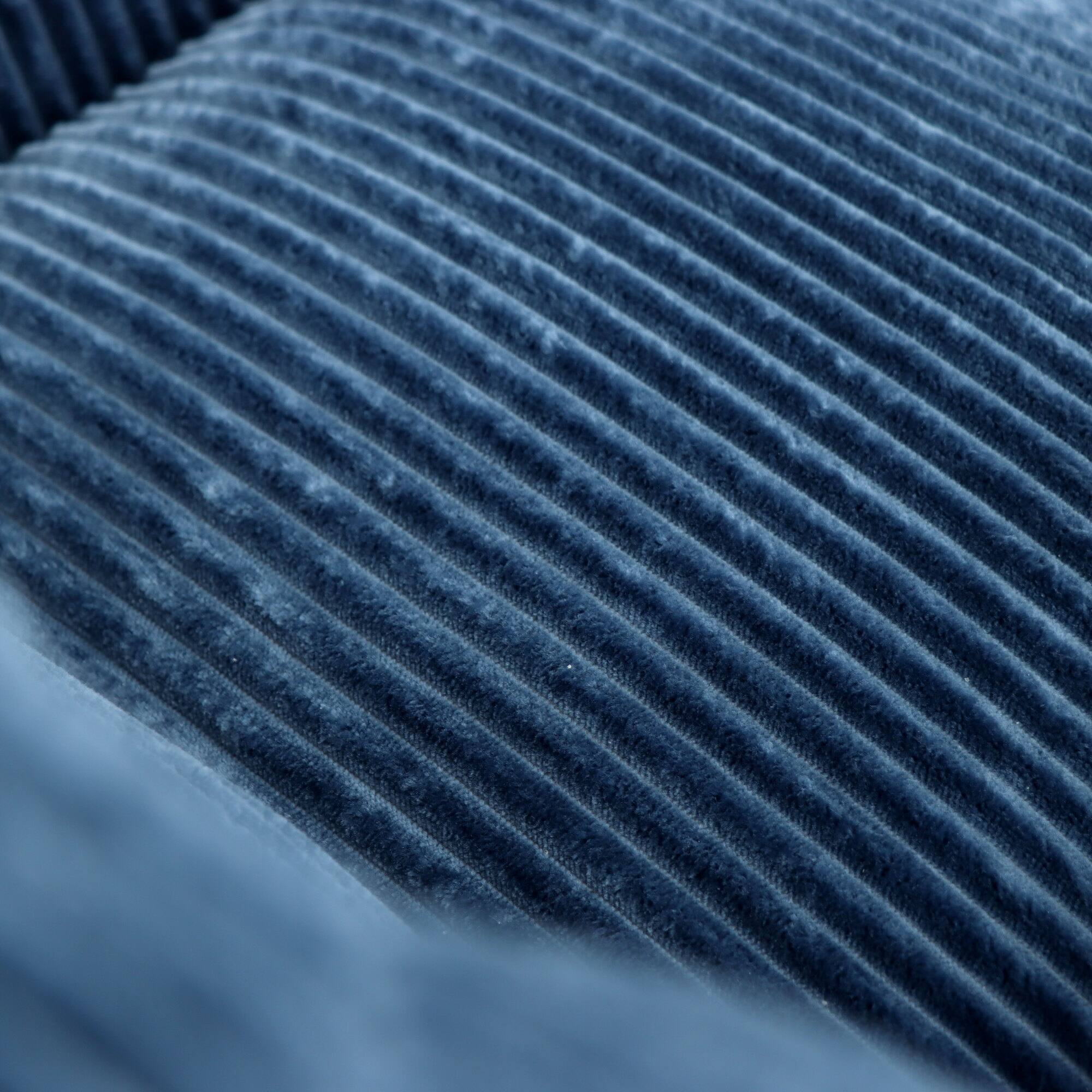 Alt View 5. GOODSILO - Plush Corduroy Fabric Beanbag Sofa for Cozy Living Spaces and Comfortable Lounging - Blue.