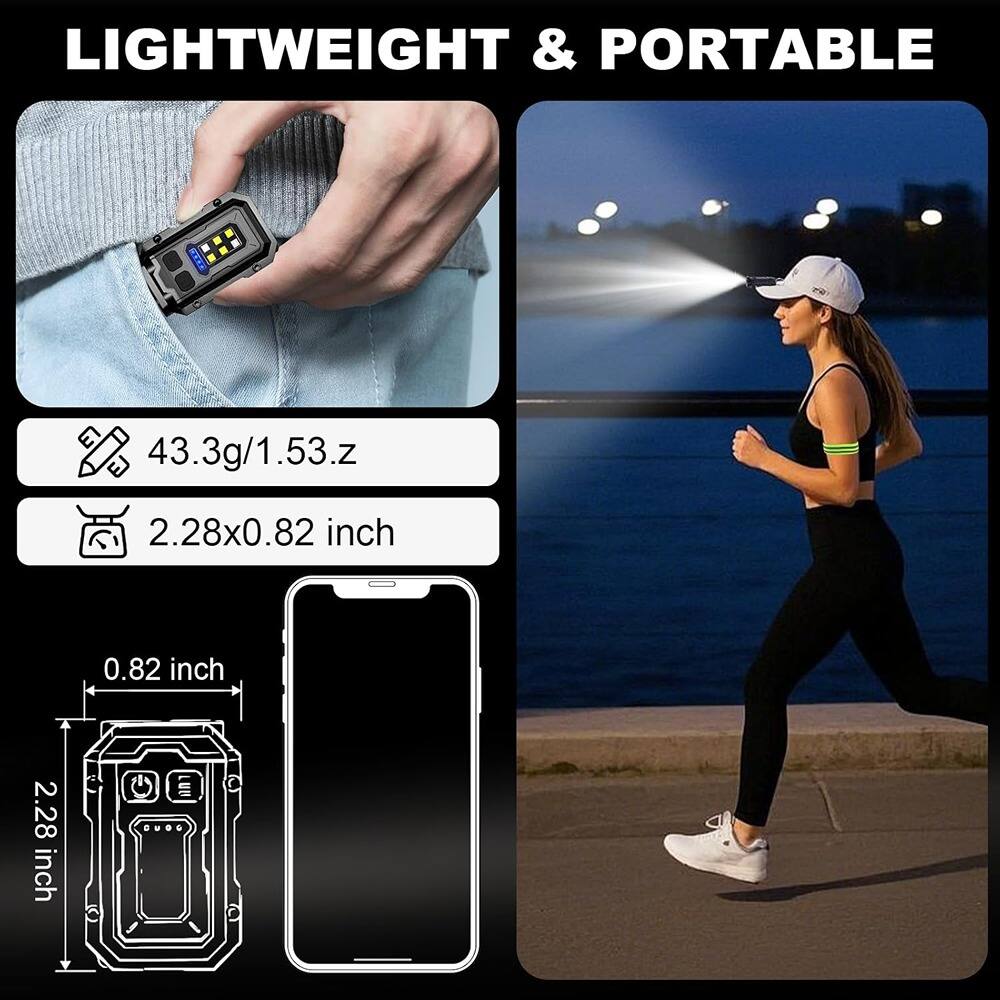 LIGHTWEIGHT & PORTABLE

43.3g/1.53z

2.28x0.82 inch

0.82 inch

2.28 inch