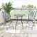 Back. Costway - Set of 4 Mosaic Chairs for Patio with Decorative Backrest Heavy-Duty Frame - Black.