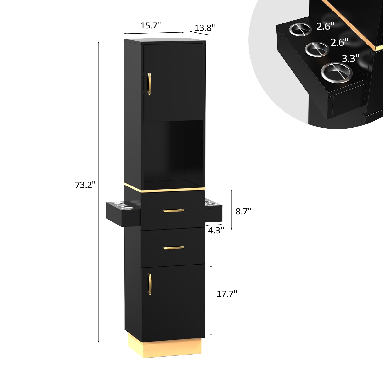15.7" 13.8" 2.6" 2.6" 3.3" 73.2" 8.7" 4.3" 17.7"