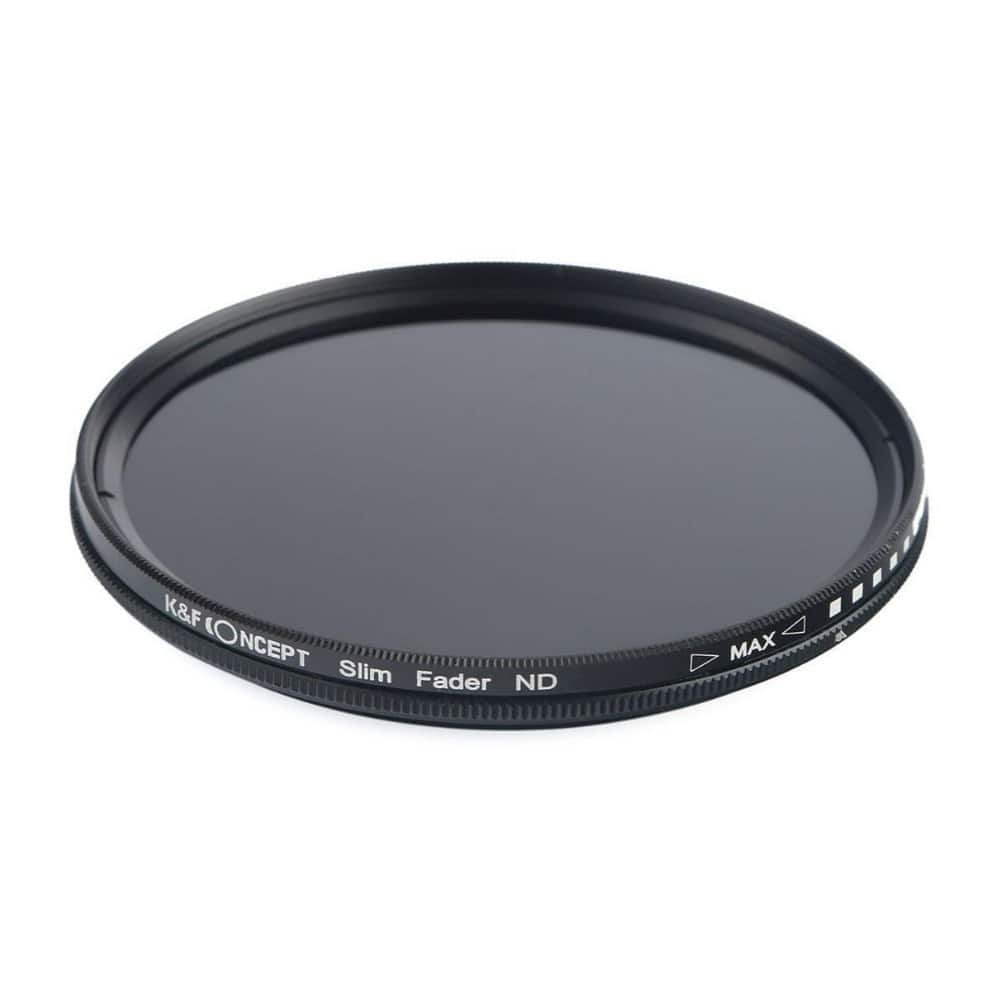 K&F Concept - Variable Fader ND2-ND400, 67 mm HD Filter Lens with Cleaning Cloth