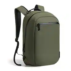 Front. ALPAKA - Essential Backpack 16L Laptop Backpack for Up to 16" Laptops with Water Bottle Holder and Water-Resistant Design - Green Axoflux 210D.