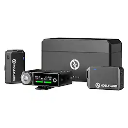 HOLLYLAND - Hollyland/HollyView Lark Max Microphone 8GB Onboard Storage MaxTimbre Technology 1 Transmitter & 2 Receiver for Camera D