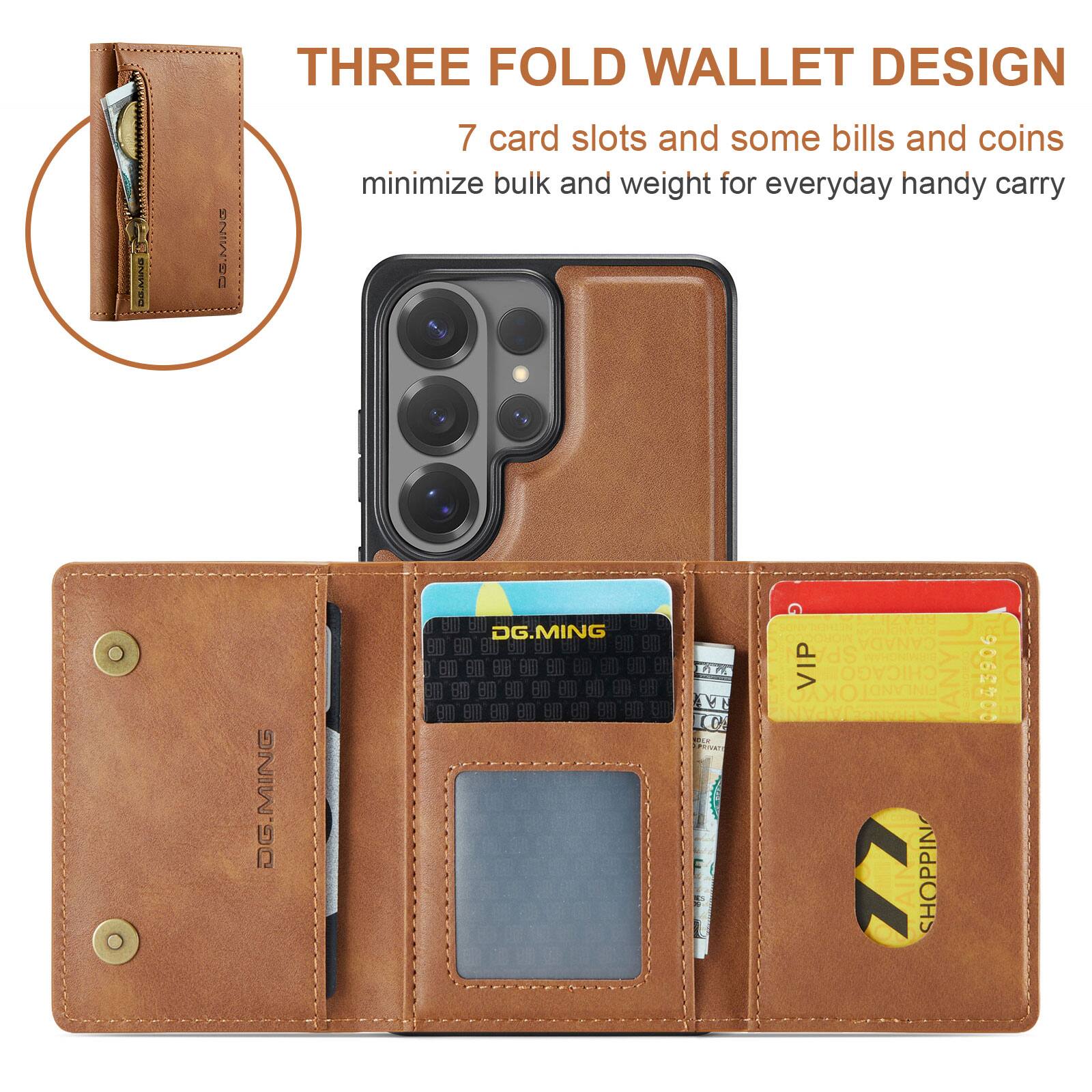THREE FOLD WALLET DESIGN  
7 card slots and some bills and coins minimize bulk and weight for everyday handy carry  
DG.MING  
DG.MING CANADA SP OKYO VIP CHICAGO FINLANDI SHOPPING  
906200