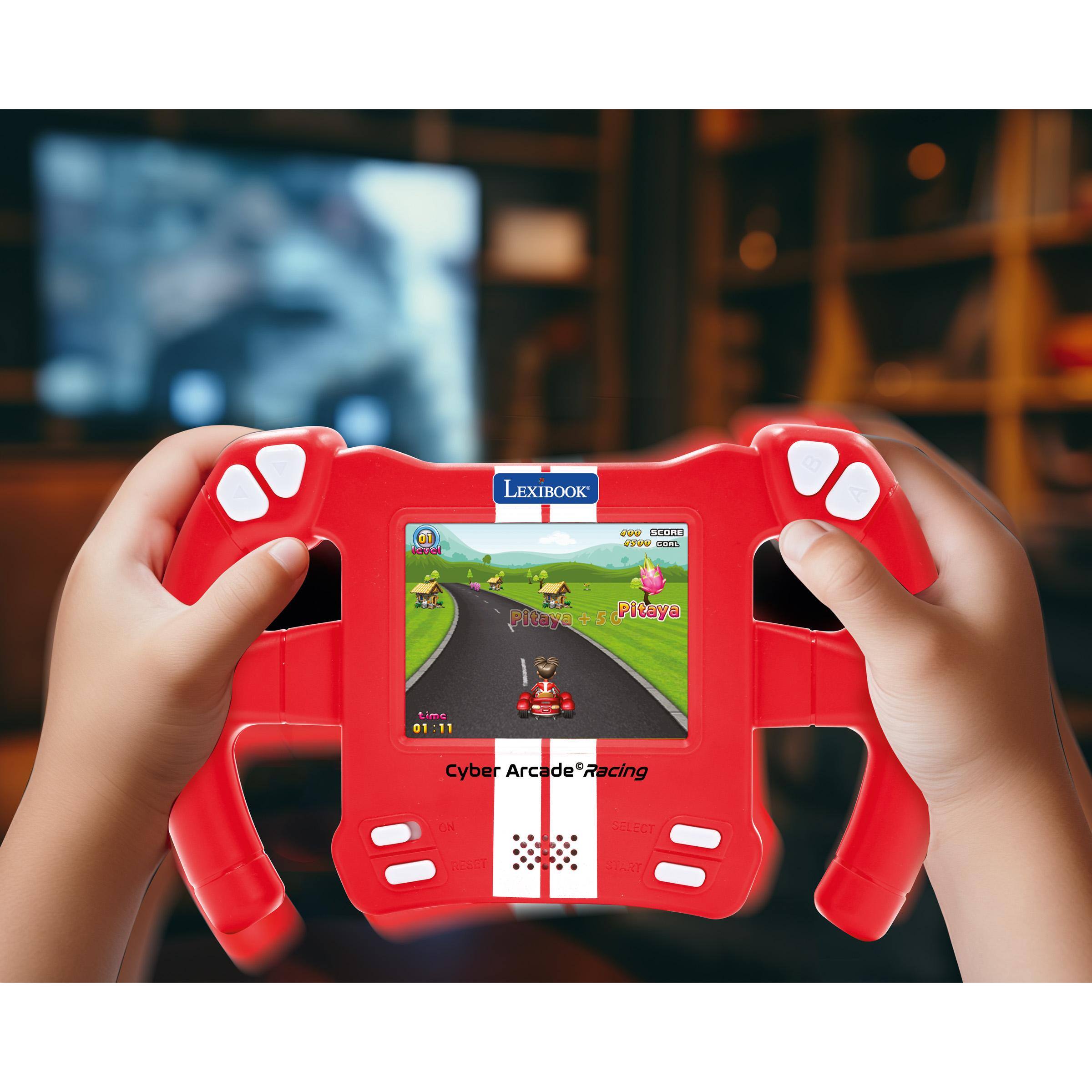 LEXIBOOK  
Pitaya + 5 Pitaya Lime  
01:11  
Cyber Arcade Racing  
ON SELECT RESET SEART