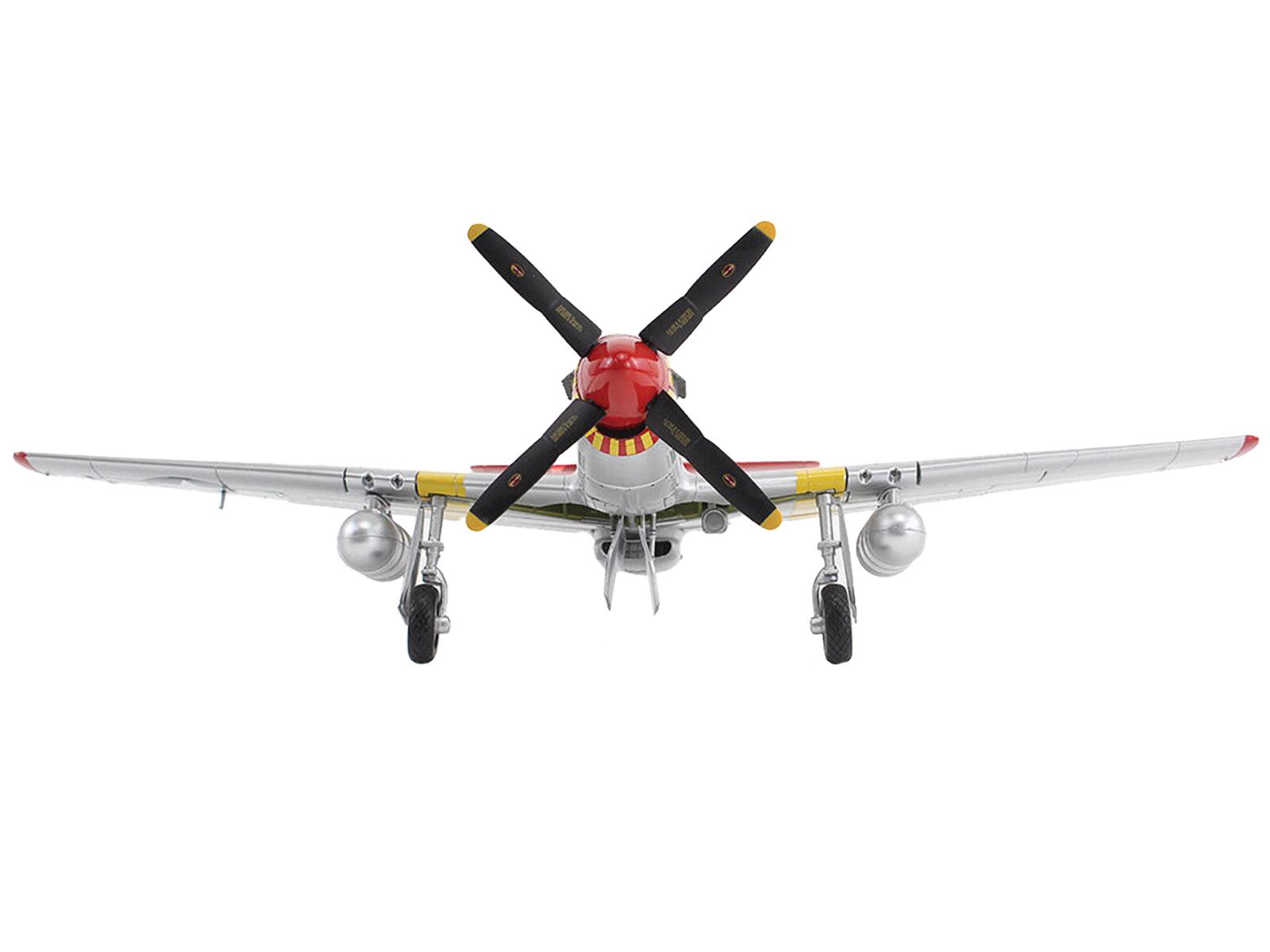 Angle. Hobby Master - North American P-51C Mustang "Alice-Jo Capt. Wendell Pruitt 302nd FS Italy 1945" USAAF 1/48 Diecast Model - Multicolor.