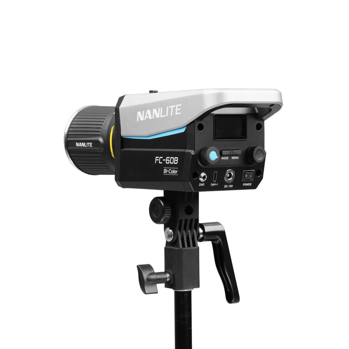 NANLITE FC-60B Bi-Color  
MODE MENU DMX y-c DC-T9W POWER