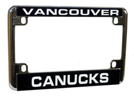 Rico Industries - Vancouver Canucks Chrome Motorcycle, RV or Trailer License Plate Frame - Multi