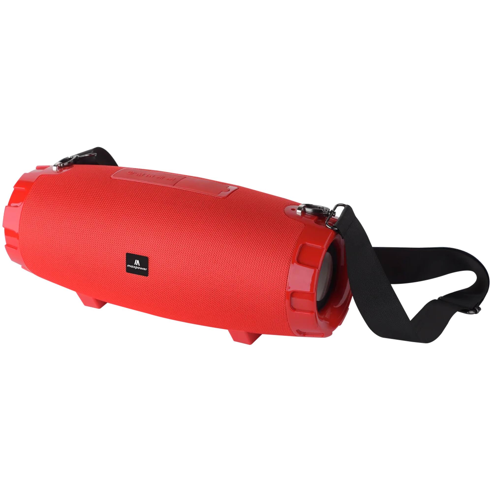 Max Power - MPD526 Cyclone 2.0 Rechargeable Bluetooth Speaker, Carry Strap, Red